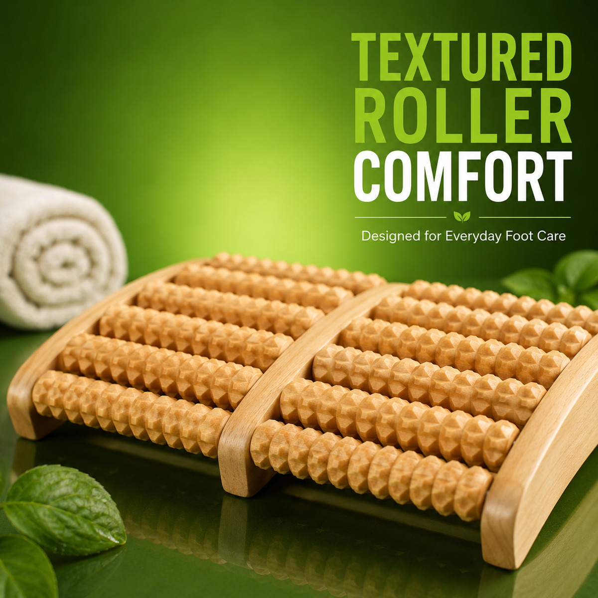 Wooden Foot Roller Massager
