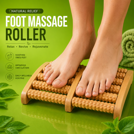 Wooden Foot Roller Massager