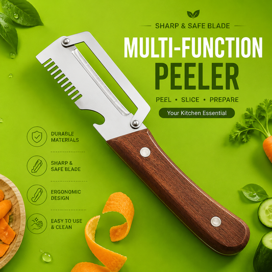 3-in-1 Stainless Steel Kitchen Peeler