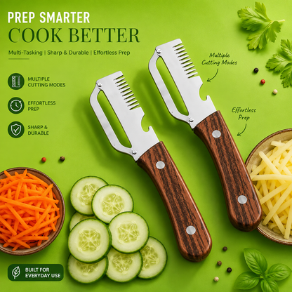 3-in-1 Stainless Steel Kitchen Peeler